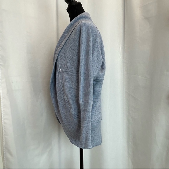 ARITZIA Wilfred Diderot Cocoon blue open front circle cardigan Sz S - Picture 2 of 9